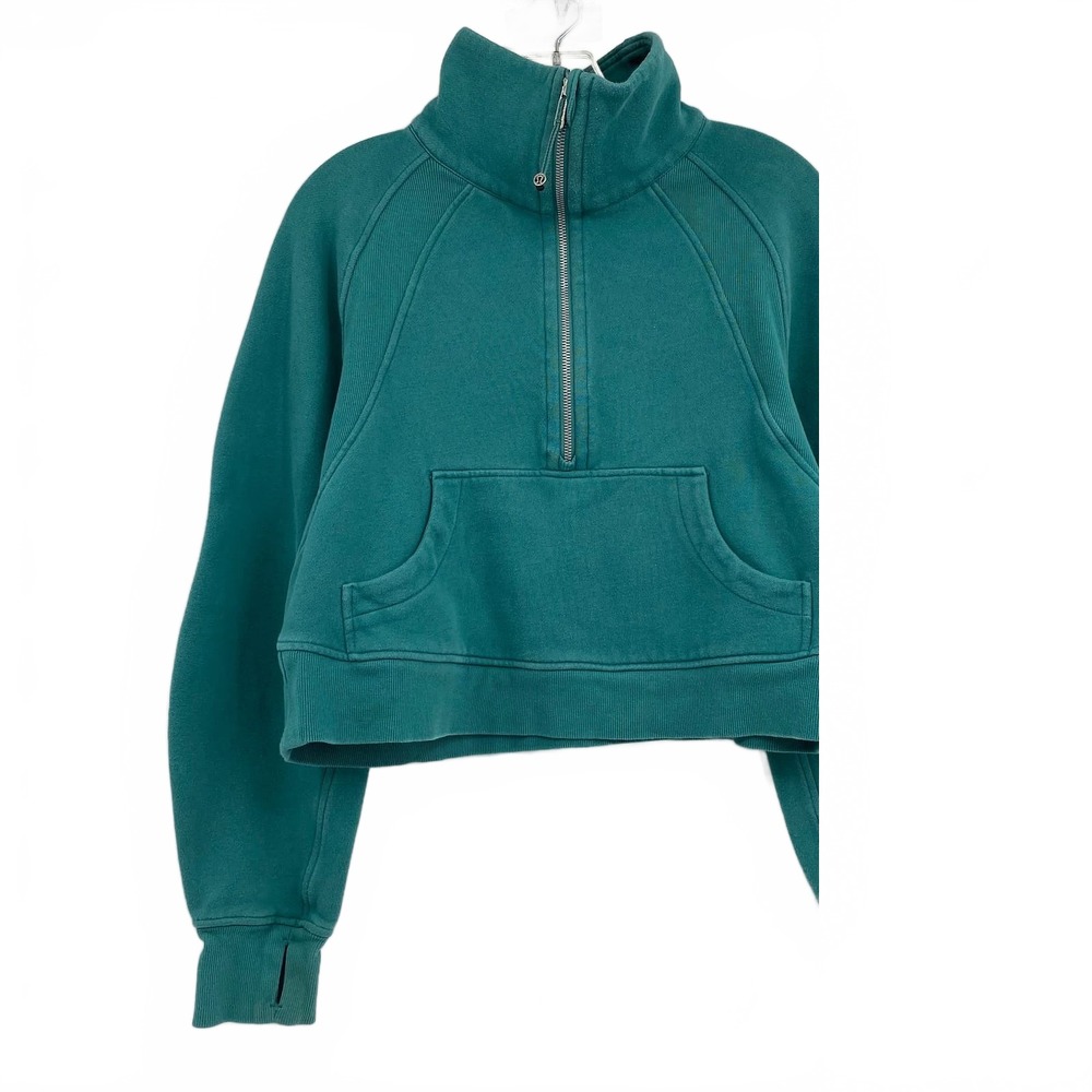 lululemon athletica Green Sweatshirt Scuba Half-Zip Pullover | Womens XS